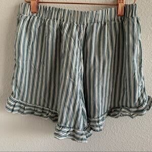 American Eagle AE Striped Ruffle Runner Soft Short High Waist Light Weight Small